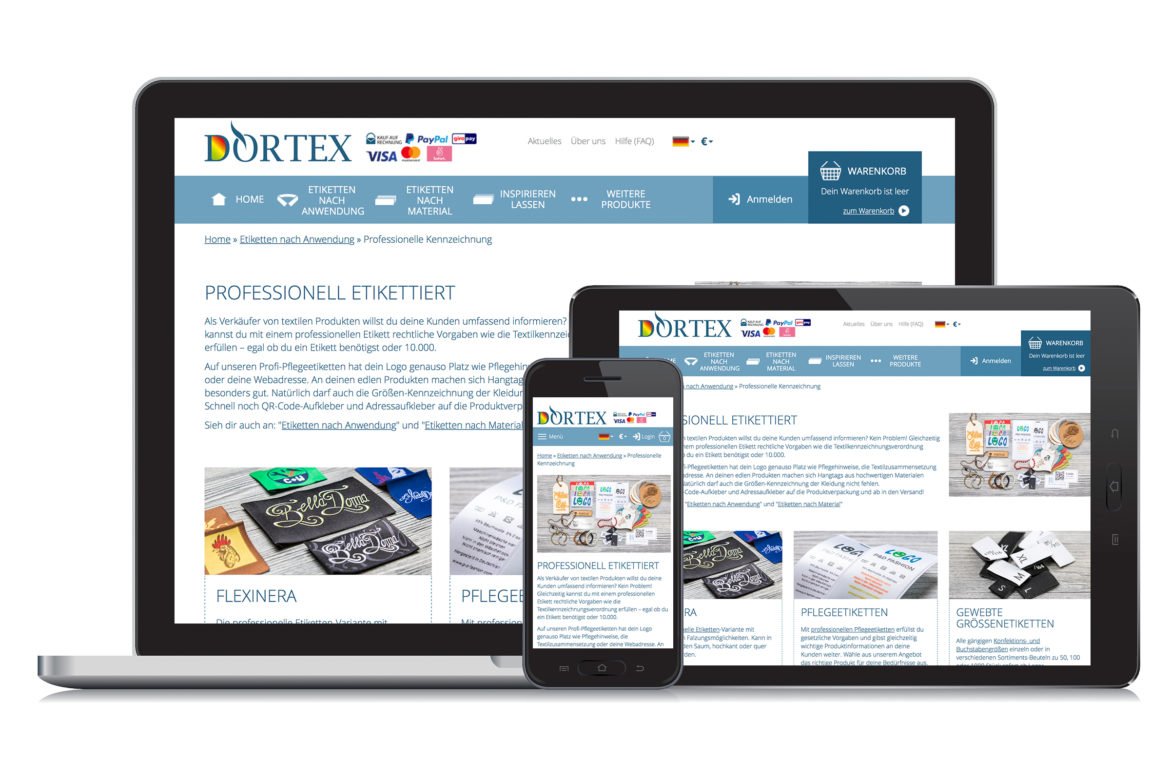 Neue Landingpage: DORTEX rüstet seinen Webshop auf